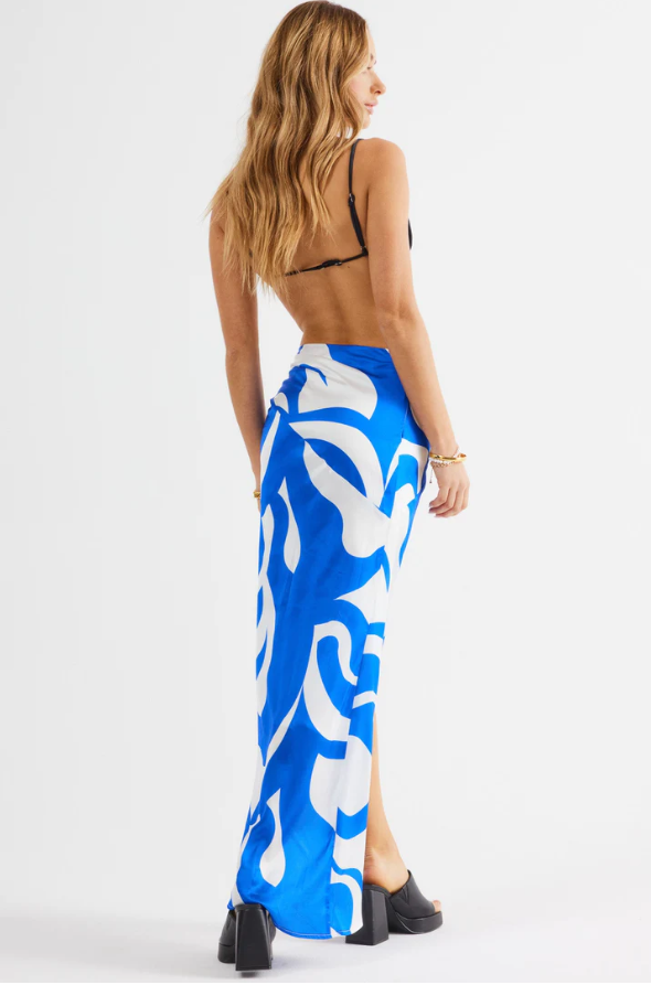 Kai Skirt- Blue Swirl- Final sale