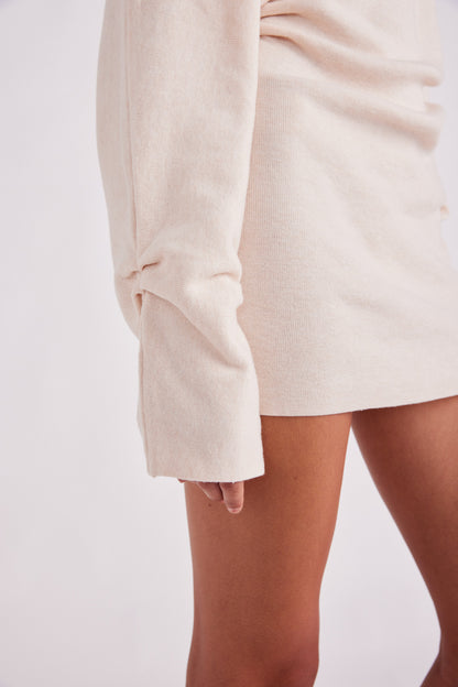 Lowe Mini Dress-Creme