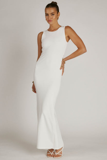 Zariah Reversible Dress- White- Final Sale