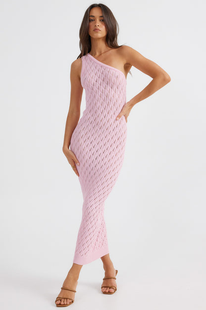 Claire one shoulder maxi dress- Pink- Final Sale