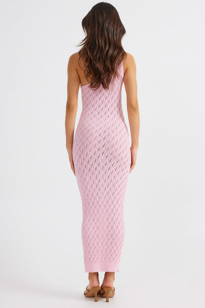 Claire one shoulder maxi dress- Pink- Final Sale