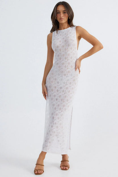 Aelia Maxi Dress- White- Final Sale