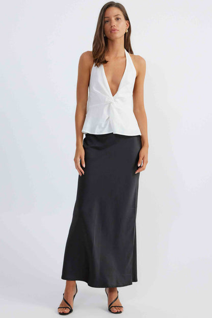 Leighton Halter Top- White
