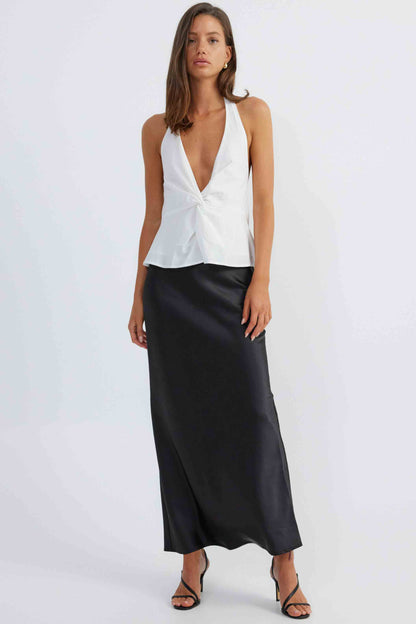 Leighton Halter Top- White