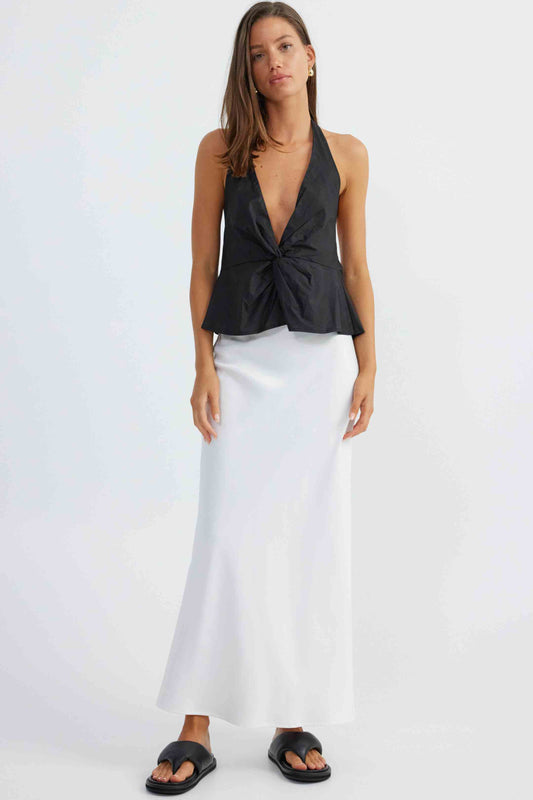 Leighton Halter Top- Black