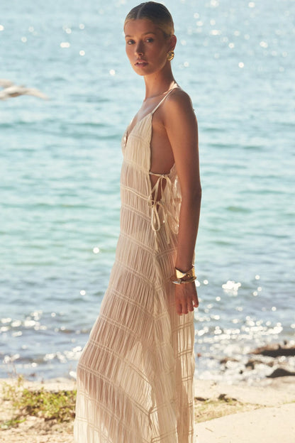 La Louisiane Maxi Dress- Shell