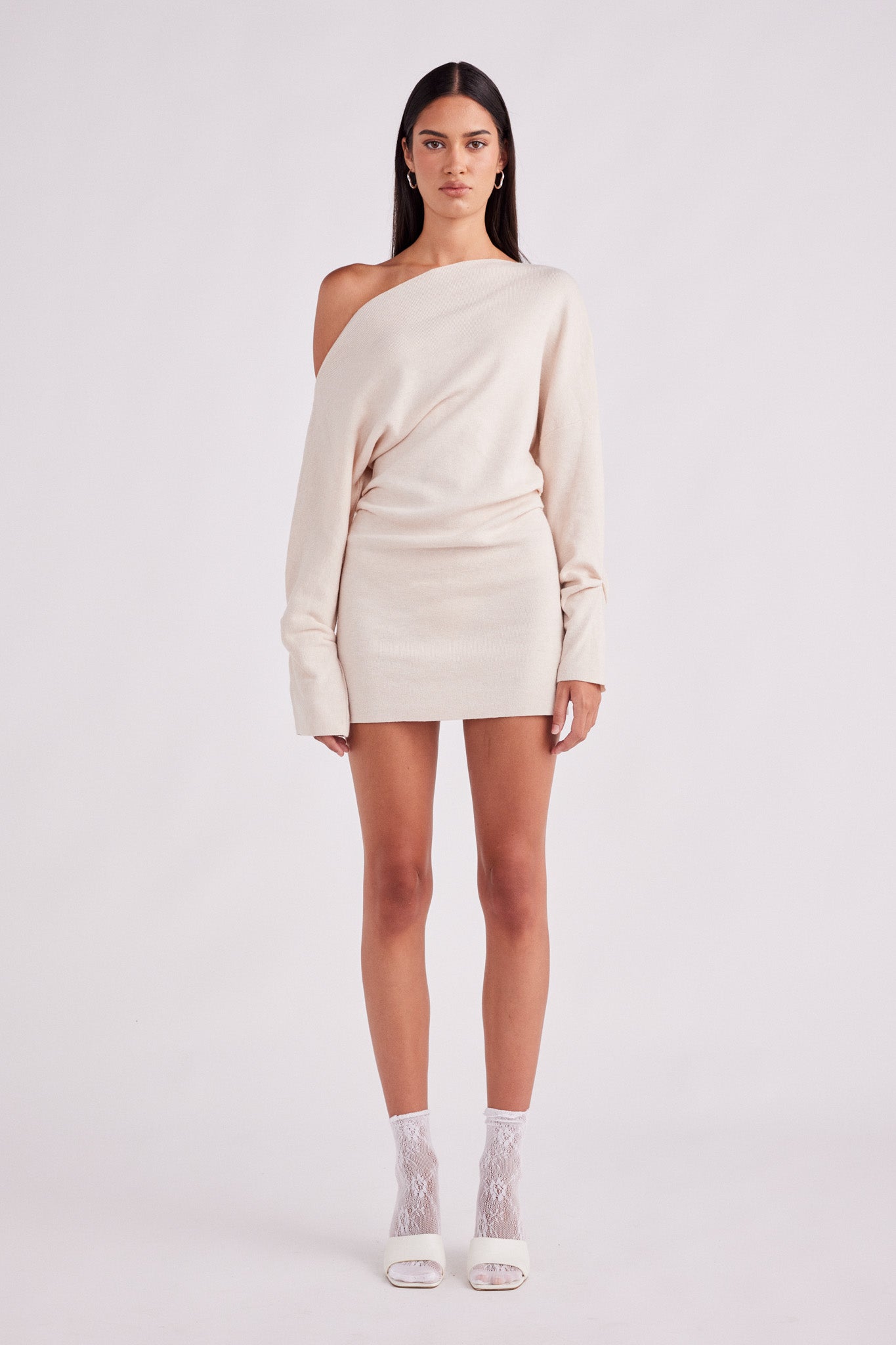 Lowe Mini Dress-Creme