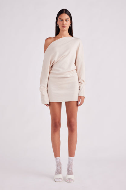 Lowe Mini Dress-Creme
