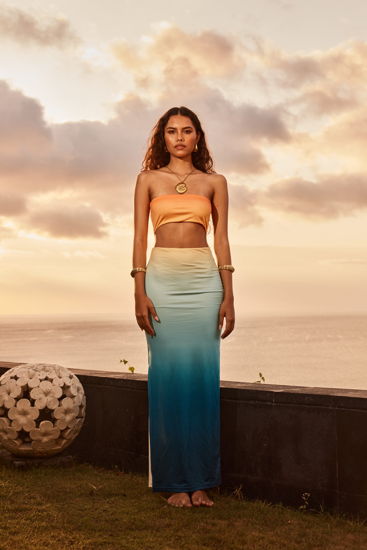 Aleo midi dress- Pina Colada