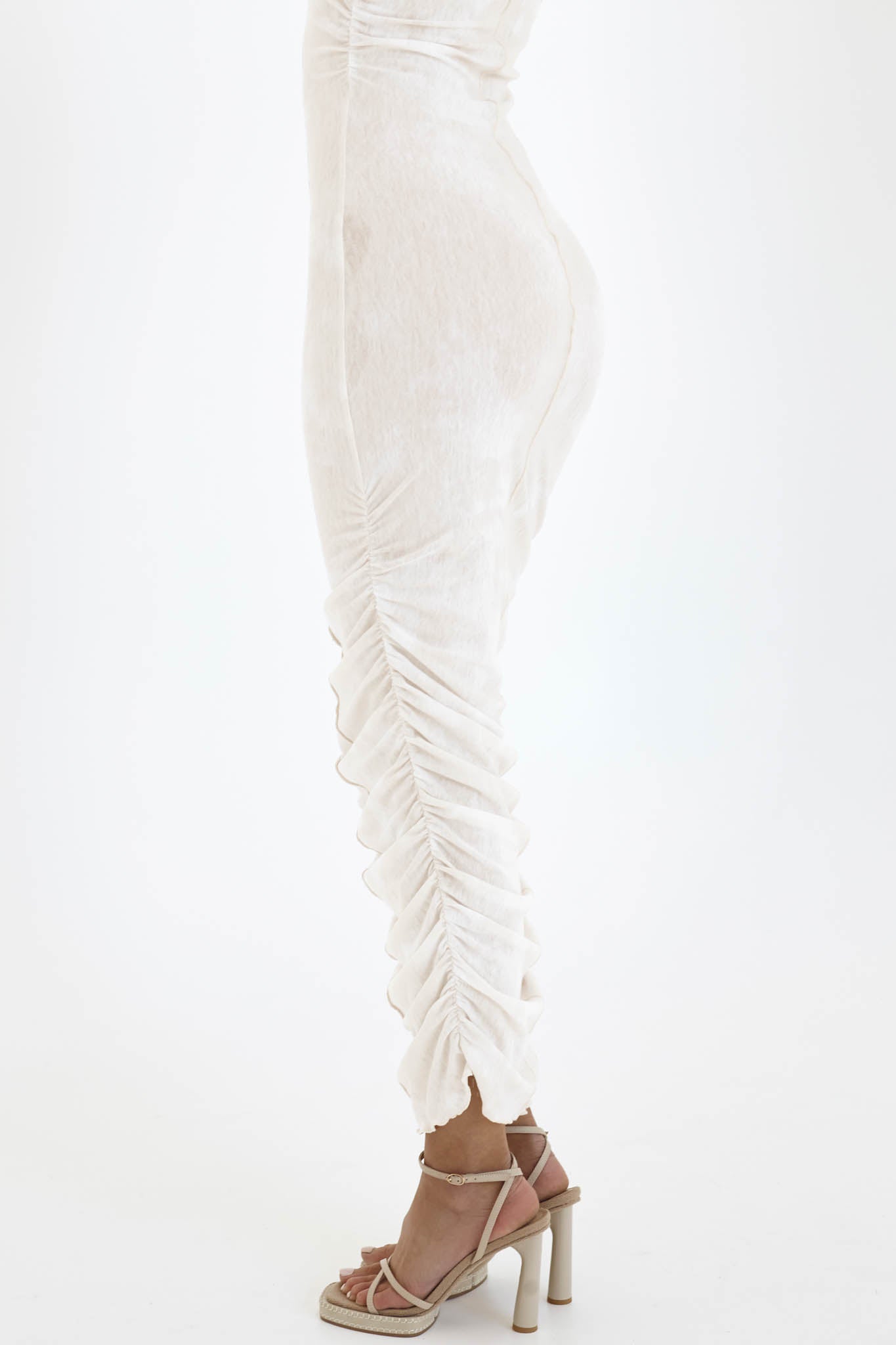 Aella Maxi Dress- Cream Marble
