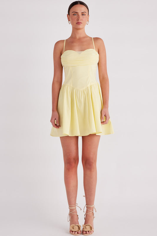 Elsie Mini Dress- Buttercream- Final Sale