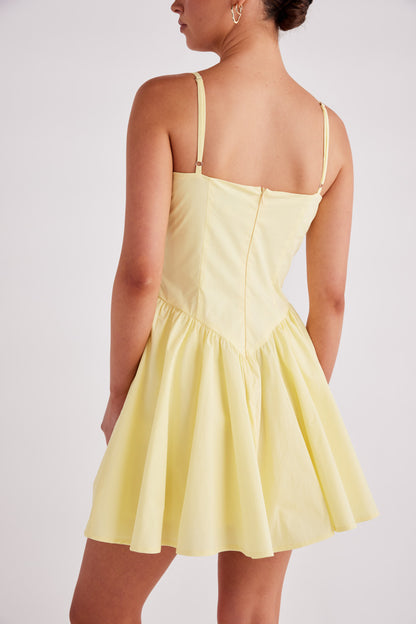 Elsie Mini Dress- Buttercream- Final Sale
