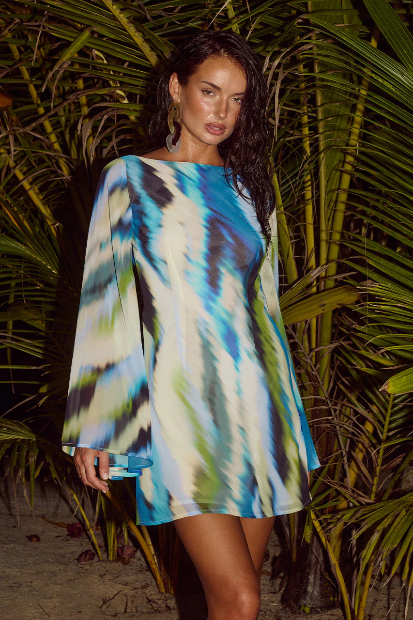 Kimber mini dress- Mirage Print