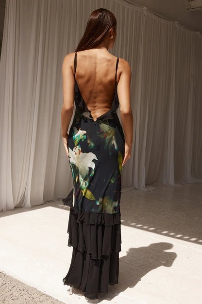 Namari Maxi Dress- Lily Print