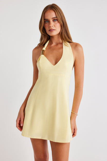 Oskar Mini Dress- Lemon