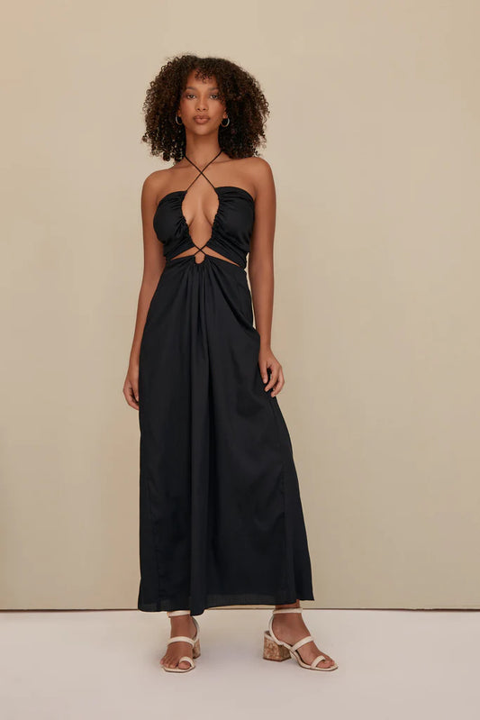 Ilola Maxi Dress- Black- Final Sale