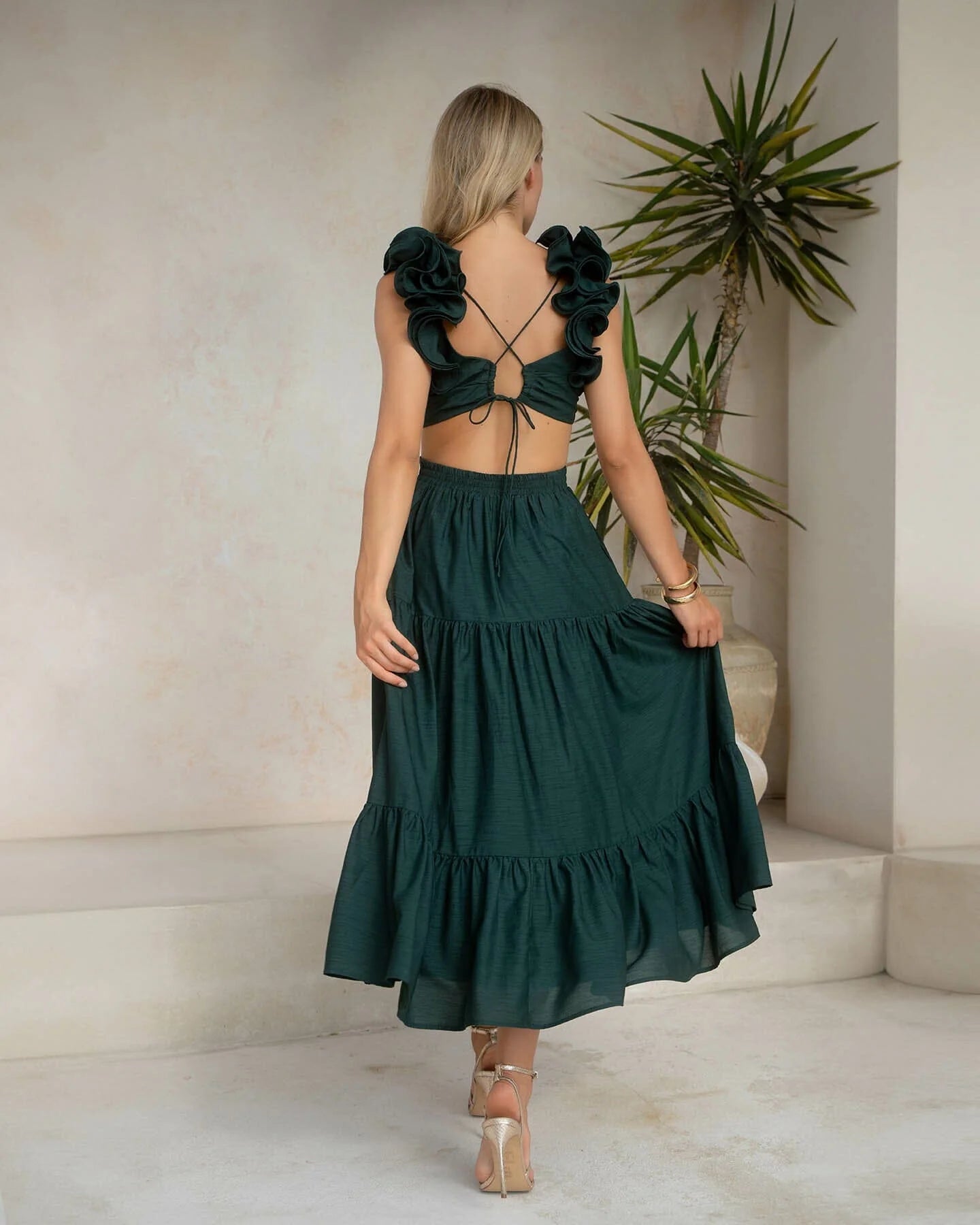 Elliana Dress-Green