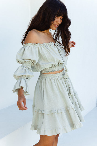 Esmeralda Crop- Pistachio