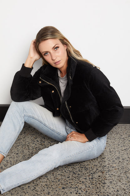 Khloe Corduroy Puffer Jacket- Final Sale